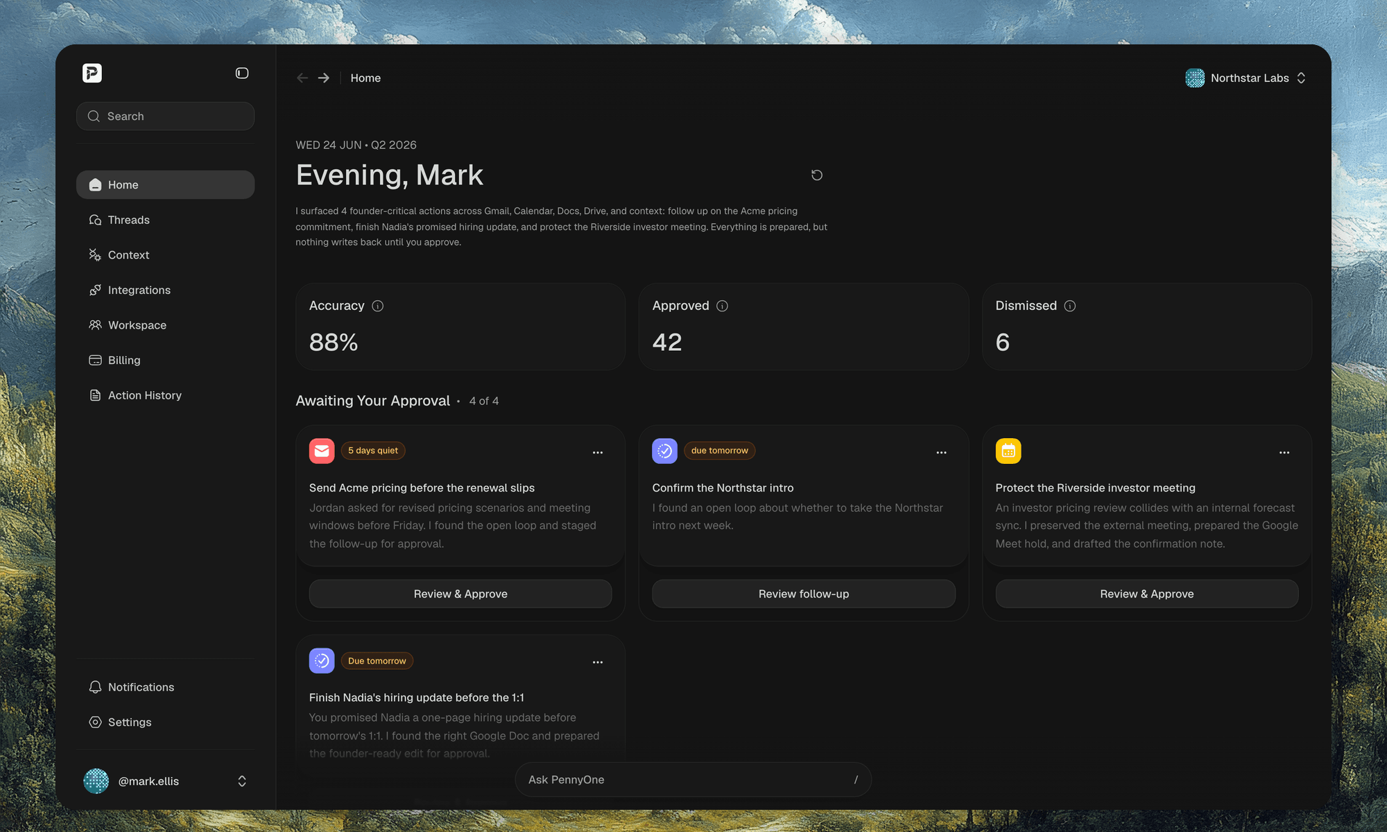 PennyOne Dashboard